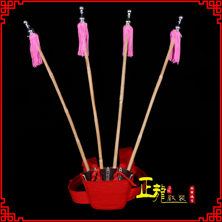 日照戏装戏曲用品靠旗男女大靠 靠板 正宗牛皮旗杆旗架