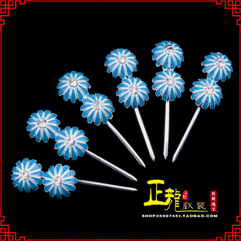 日照头面泡子旦角化妆头饰 仿点绸泡子