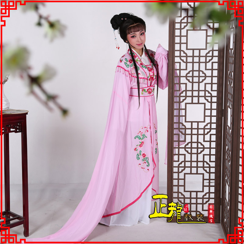 日照花旦黄梅戏服古装戏服水袖戏剧假云肩长披