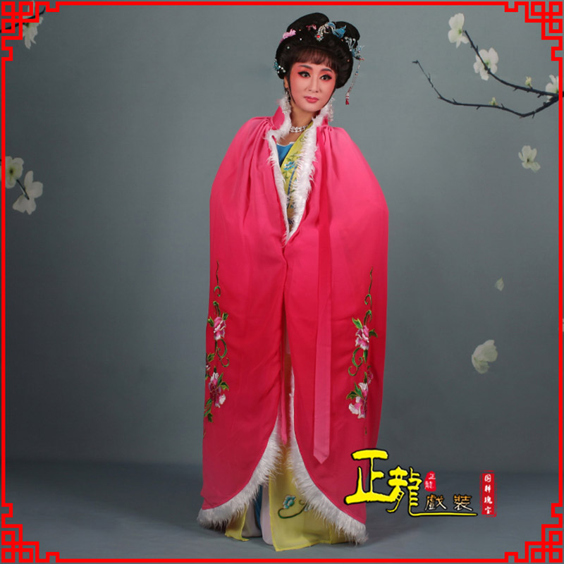 日照小花旦绣花斗篷 花旦披风