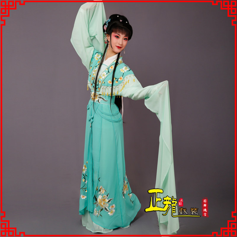 日照青衣水袖戏服演出服 云肩花旦衣