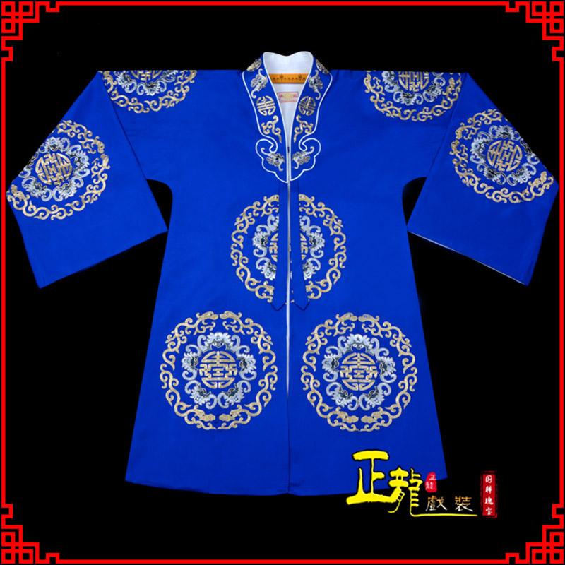 日照老旦团花披夫人土地婆软绉五蝠女员外衣